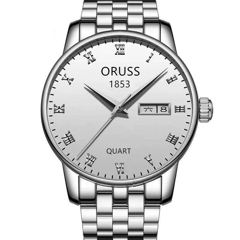 Time Personalized Waterproof Men'S Large Unique Dial Design Business Men'S Watch Soft Steel Belt Trendy Men'S Watch