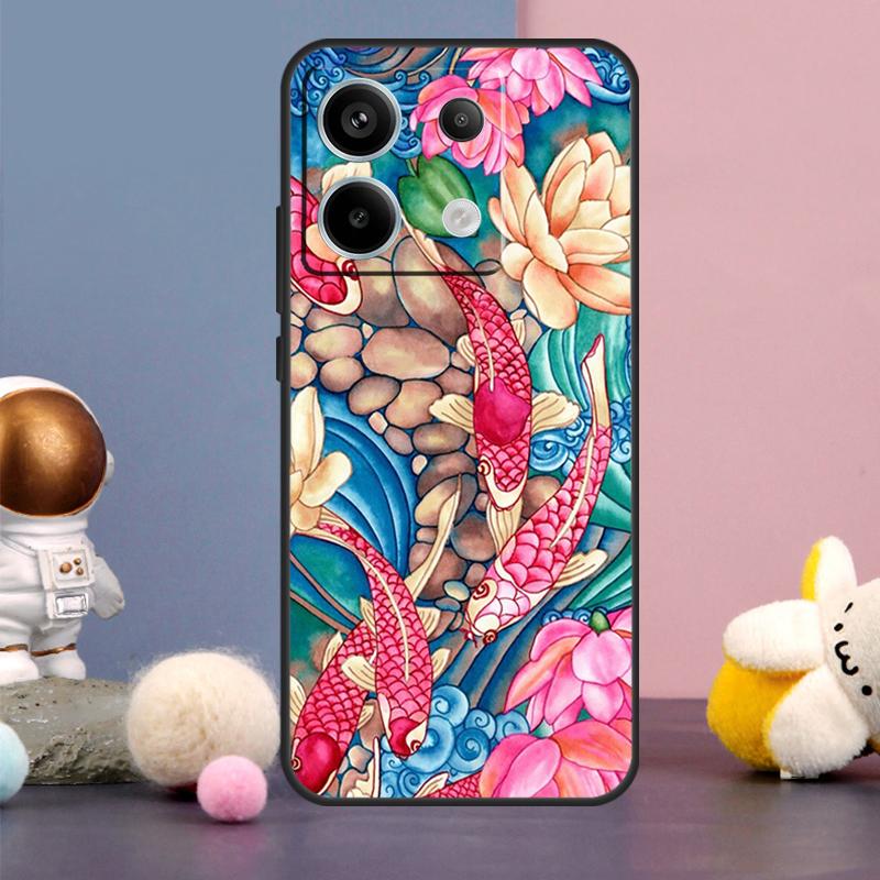 Ying Yang Koi Fish Case For Xiaomi Redmi Note 9 10 11 12 13 Pro Plus 12S 11S 10S 9S Remdi 12 13 C 9C 10C Cover
