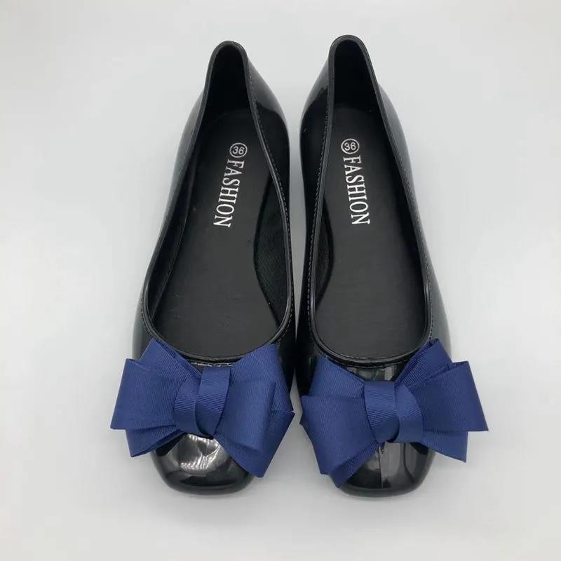 Cresfimix Zapatos De Mujer Women Cute Sweet Navy Blue Slip On Flat Shoes Ladies Classic Summer Jelly Comfort Beach Loafers