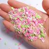 500g/Bag Mini Flowers Leaves Polymer Clay Slices 3D Daisy Florals Leaf Soft Clay Sprinkles for Slime Making Nail Art Decoration