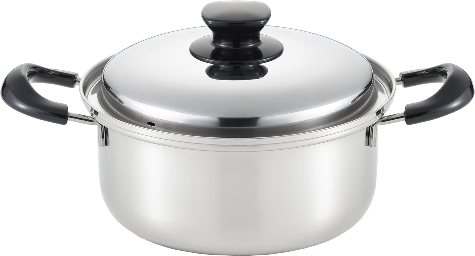 

Кастрюля Yoshikawa 20 см с крышкой, совместимая с огнем, встроенная, Tsubame Sanjo, сделано в Японии, SJ3395, двуручная, 3,2 л, IH/Open серебряный