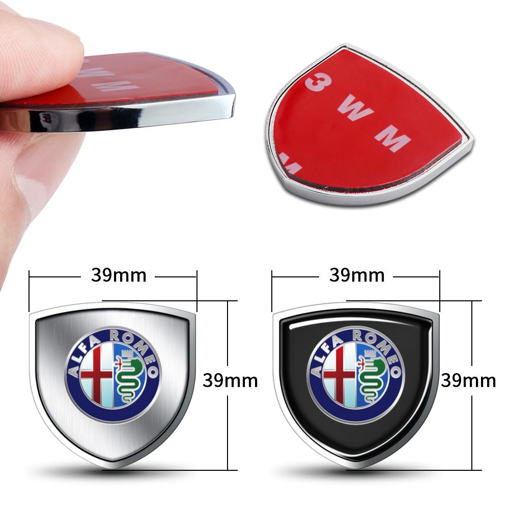 2026 Hete Sticker 3D Metaal Chroom Auto Carrosserie Decor Custom Stickers Badge Labeling Voor Alfa Romeo Giulietta Giulia GT Mito Brera F1