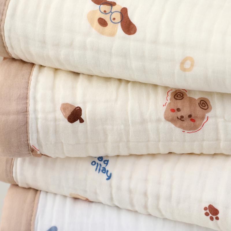 Soft Cartoon Baby Bath Towel: Pure Cotton, Skin-Friendly, All-Season, Universal Fit
