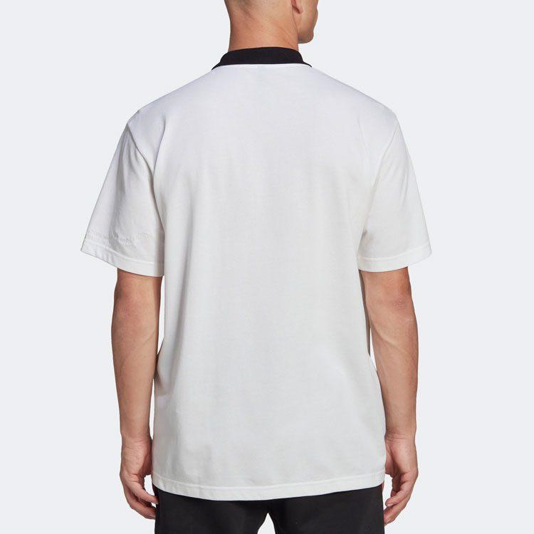 adidas Polo Shirts Men's White Polo Collar Moderate Straight Fit HY5516