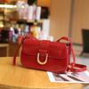 Retro Patent Leather Shoulder Bag For Women Luxury Flap Crossbody Bag Solid Color Underarm Bag Red Crossbody Bag Lady Handbag