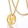 Nouvelle Barre d'Haltères Fitness Haltères Disques Accessoires Collier Pendentif Homme Bijoux