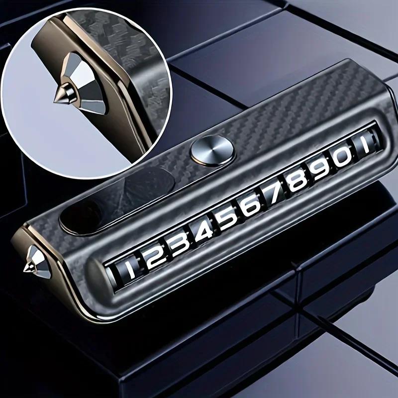 Car Temporary Parking Card Phone Number Plate Roller Plate Interior License Moving Phone Auto Accessories Adjustment Plate