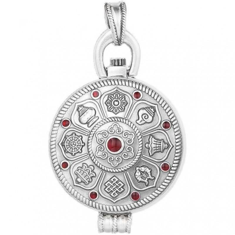 Vintage Hollow Tibetan Gau Box Pendant Necklace Men Women With Adjustable Chain