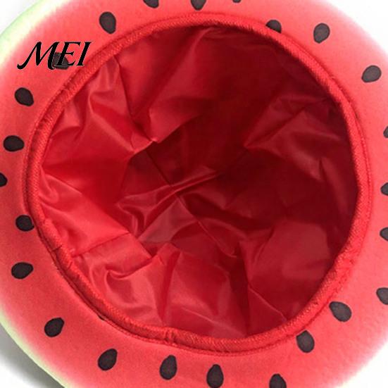 Eye-catching Themed Party Hat Watermelon Hat, Wide Brim Sun Visor for Costume Parties, Joyful Holiday Event Lightweight Elastic Unisex Headwear Summer