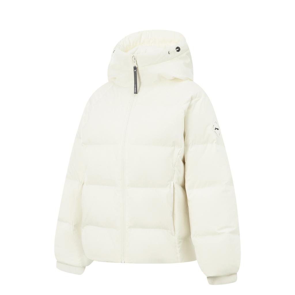 Li-Ning Fitness Series Warm Water-Resistant Three-Dimensional Hooded Down Jacket Women Outerwear AYMV198-5