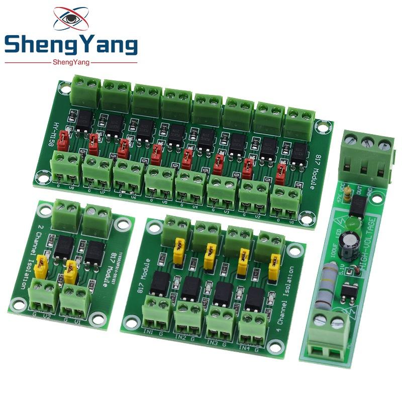 PC817 1 2 4 8 Channel Optocoupler Isolation Board Voltage Converter Adapter Module 3.6-30V Driver Photoelectric Isolated Module