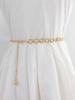 1pc Gold Circle Chain Waist Belt for Women, Minimalist Fashion Dress Belt For Party Daily