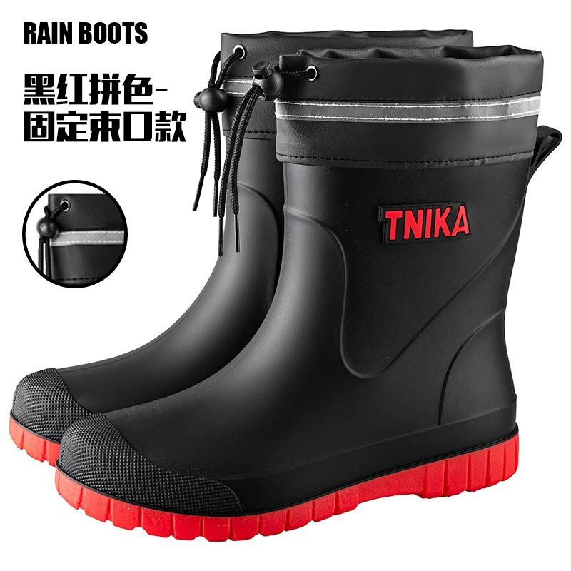 Multi-series high men's rain boots elastic rope mountaineering waterproof shoes 28/39 non-slip fishing wading boots