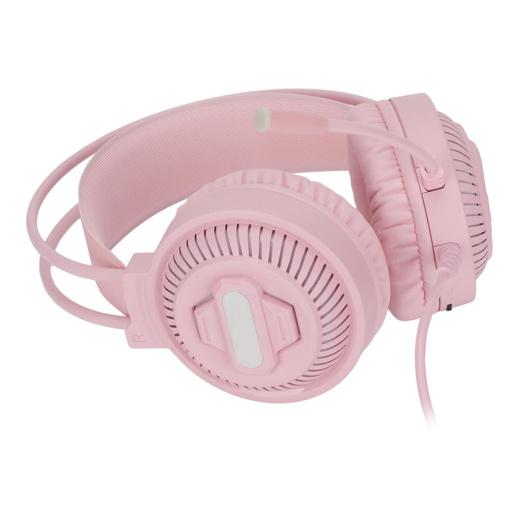 H46 RGB Game Headphone 7.1 Virtual Surround Stereo Noise Reduction Gaming Headset for XboxPink
