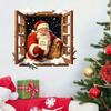 Christmas Santa Self-adhesive Wall Sticker Decorative Picture for Bedroom To Enhance Festive Atmosphere on The Wall