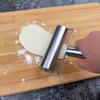 Pastry Pizza Roller, Smooth Non Stick Stainless Steel Rolling Pin Time-Saver Pizza Dough Roller for Home Kitchen Baking Cooking