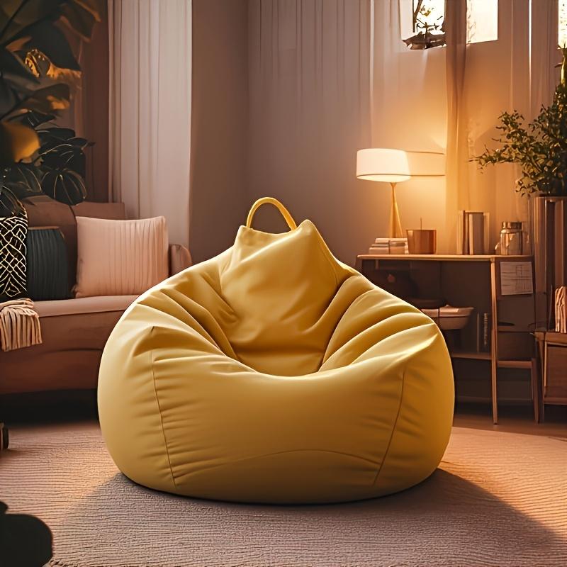1pc Comfortable Soft Bean Bag Chair Sofa Cover, Lazy Sofa Cover, Suitable for Camping and Home Decoration, Excluding Built-in Padding.