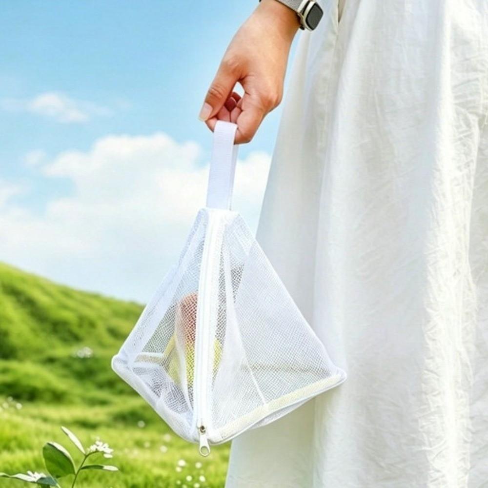 Breathable Mesh Bird Carrier Bag Large Space Anti Fly Pet Transport Cage Triangular Folding Parrot Travel Cage Four Seasons