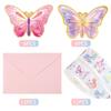 Pink Butterfly Birthday Party Supplies: Disposable Plates, Cups, Tablecloth, Banners, and Balloons for Girls
