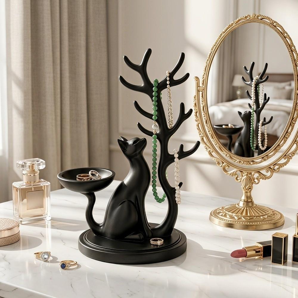 3D Printed Cat Jewelry Tray Creative Multifunctional Storage Holder  for, Rings, Necklaces