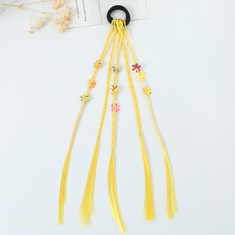 1PC Lovely Girls Colored Dirty Braids Wigs Ponytail Headbands Rubber Bands Hair Bands Headwear Kids Hair Accessories