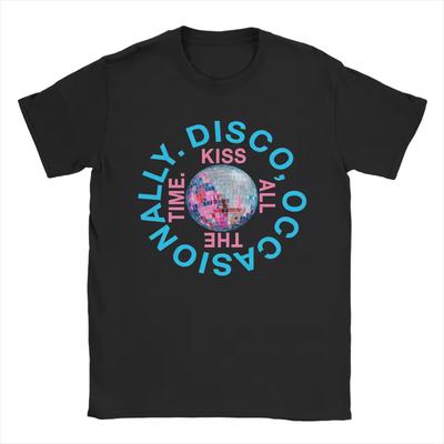 2026 Men's T-Shirt Harrys Styles Kiss All The Time Disco Occasionally Cotton Tee Shirt Short Sleeve Aperture T Shirt Crewneck