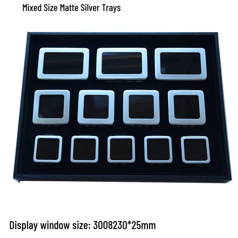 Stainless Steel Transparent Gemstone Display Box for Loose Diamonds and Colored Stones