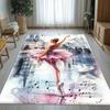 Pink Printed Carpet Suitable for Kitchen Anti Slip Bathroom Mat Suitable for Bathroom Living Room Entrance Camping Picnic Carpet