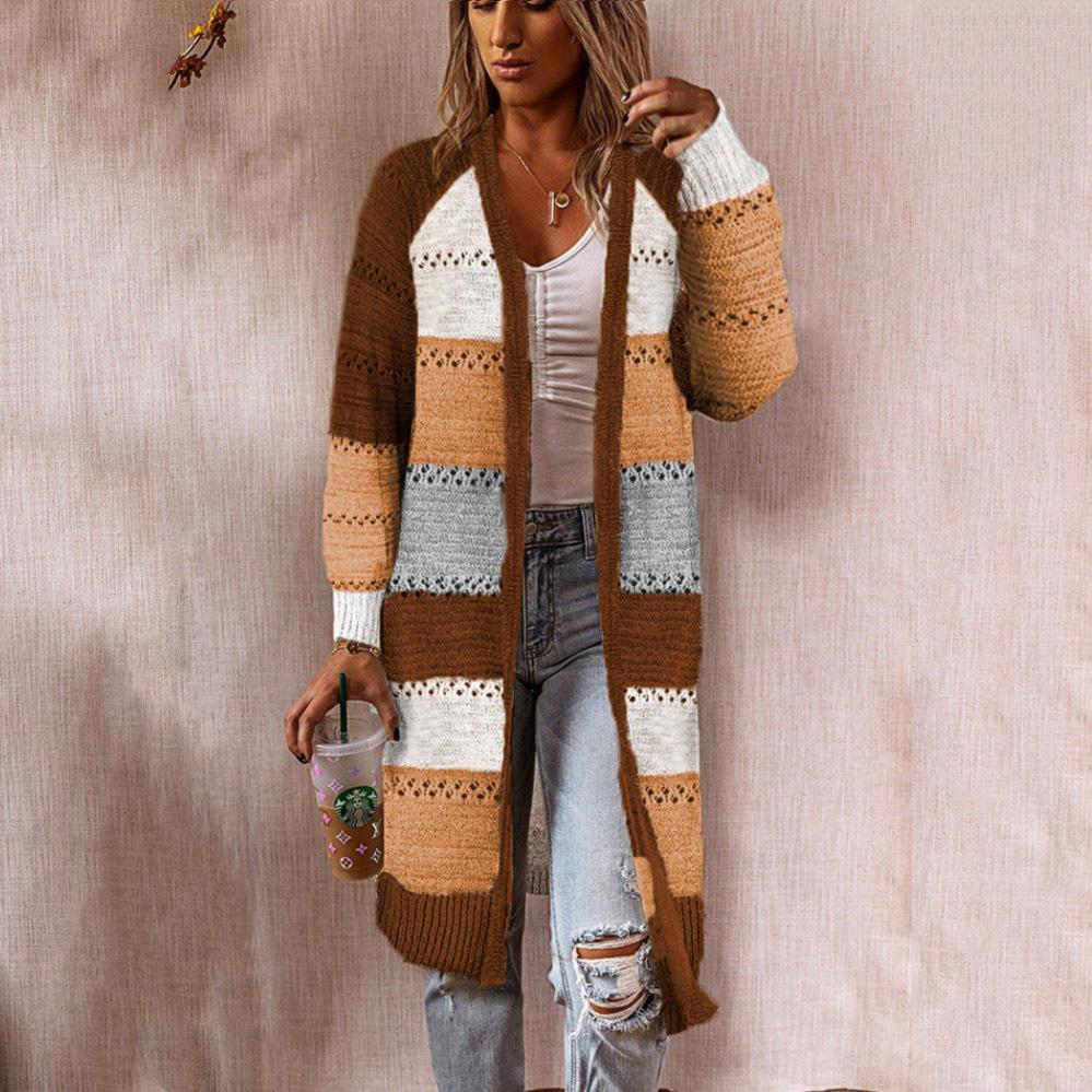Autumn and Winter Fashion Women's Cardigan Mid-length Knitted Sweater for Women
