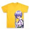 New Anime Gospel Four Seasons Retro  Fabric Harajuku T-shirt, Daily Casual Style for Boys and Girls