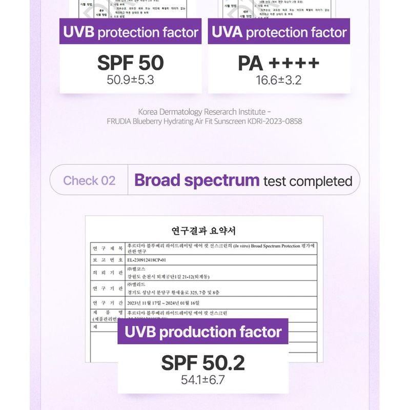 FRUDIA - Blueberry Hydrating Air Fit Sunscreen