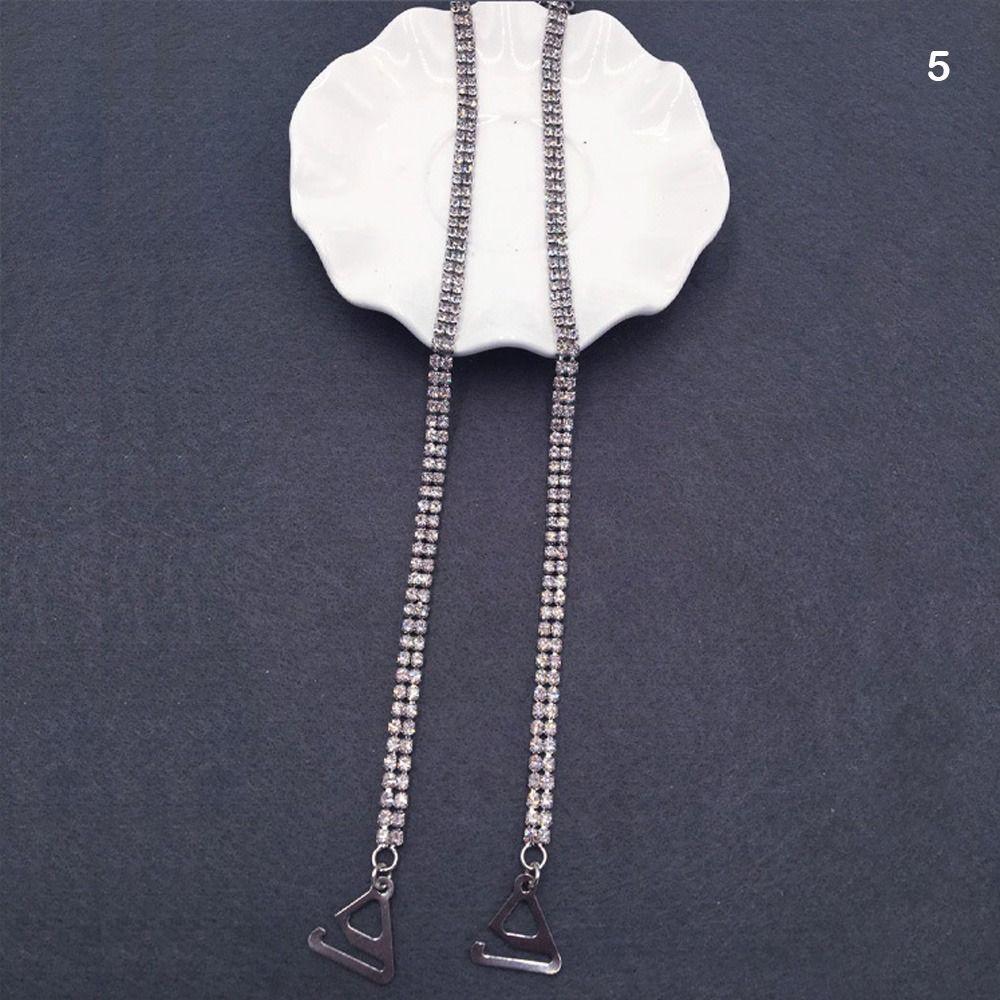 Fashion Metal Bras Straps Aniti-slip Pearl Shoulder Straps Adjustable Rhinestone Underwear Strap