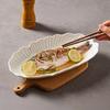 Haoya Light Luxury White Ceramic Chrysanthemum Fish Plate