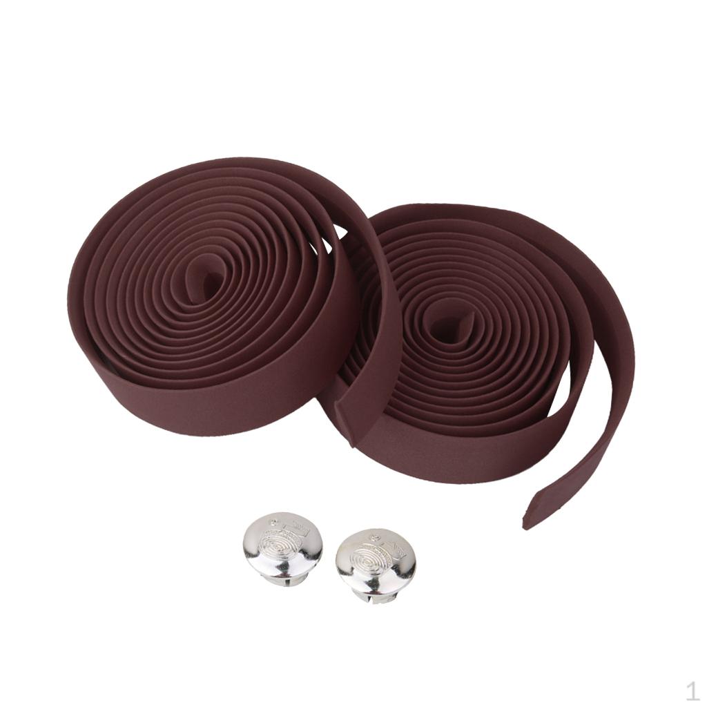 

Pair Bike Bicycle MTB Handlebar Grip Bar Brown
