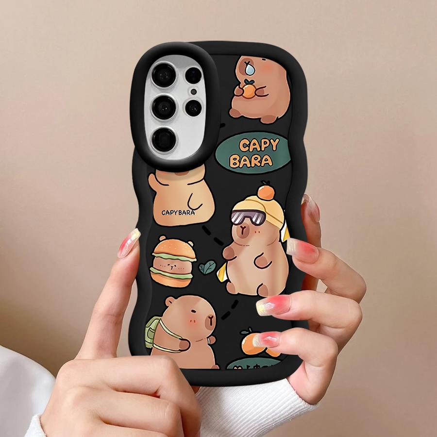 Capybara Cartoon Soft Phone Cover Case for Samsung Galaxy S24 S20 FE S23 Plus S22 Ultra A25 S21 S25 A26 A34 A24 A54 A36 A55 A35