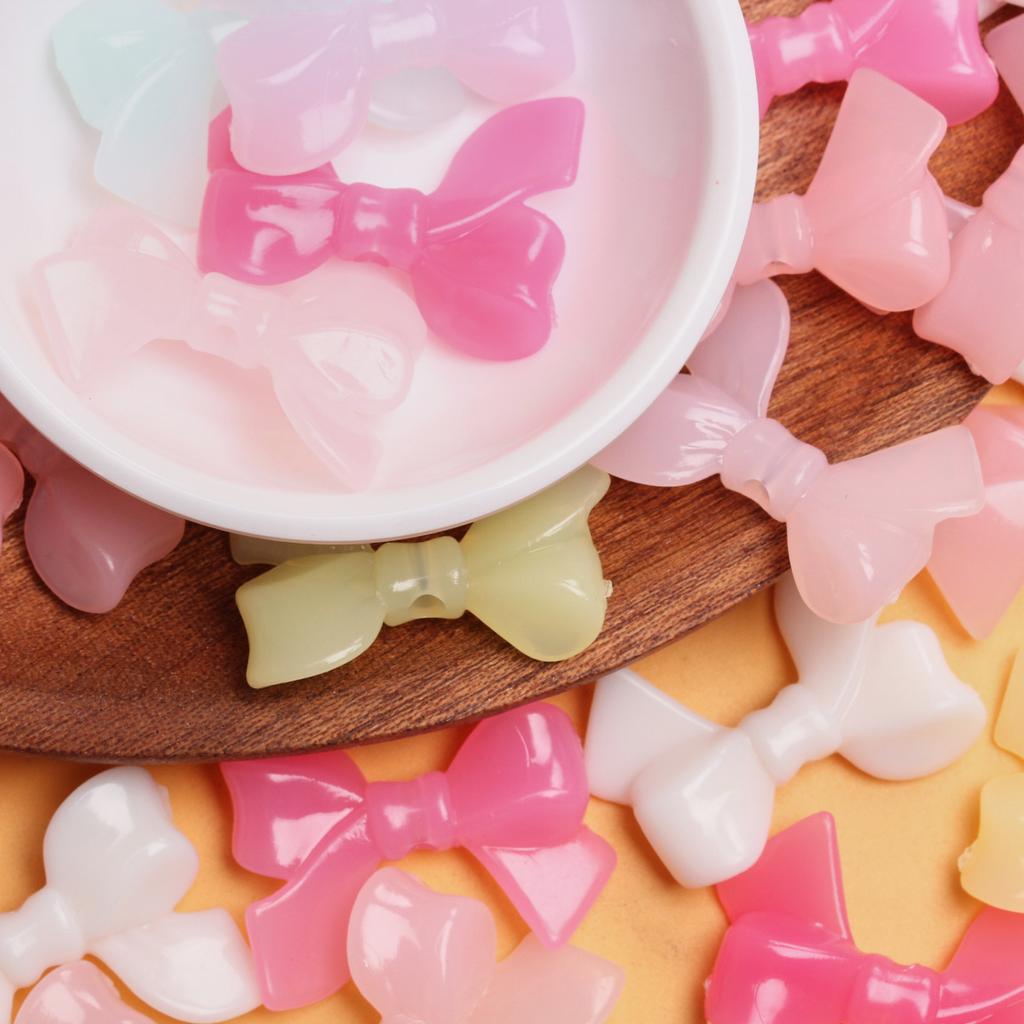 500g/pungă aproximativ 230 buc. Bowknots acrilic lucrate manual Mărgele Macaron Materiale pentru mărgele 33*24mm DIY Fashion