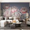 3d Handgemalte Romantische Blume Tapete Tv Sofa Hintergrund Wandbild Blume Tapete Wohnkultur
