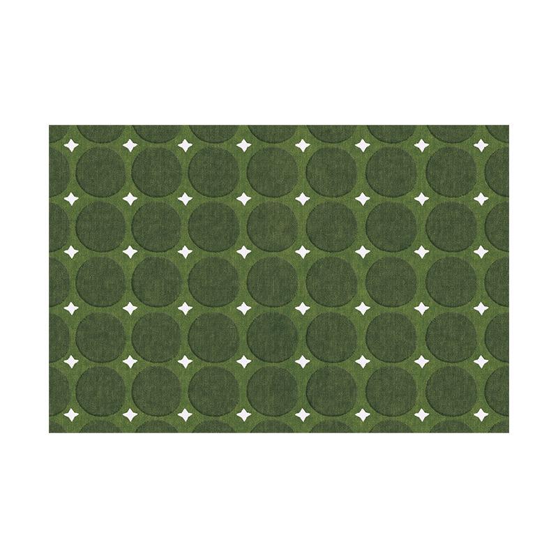 Living Room Carpet Medieval Retro Checkerboard Green Style Rug Bedroom Bedside Floor Mat High-end Large Area Short Pile Carpets