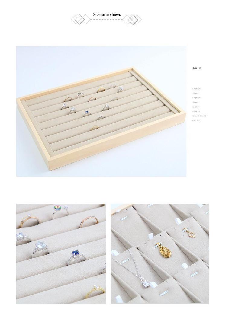 Minimalist Solid Wood Jewelry Display Tray for Rings, Necklaces, Bracelets, Watches, and Bangles