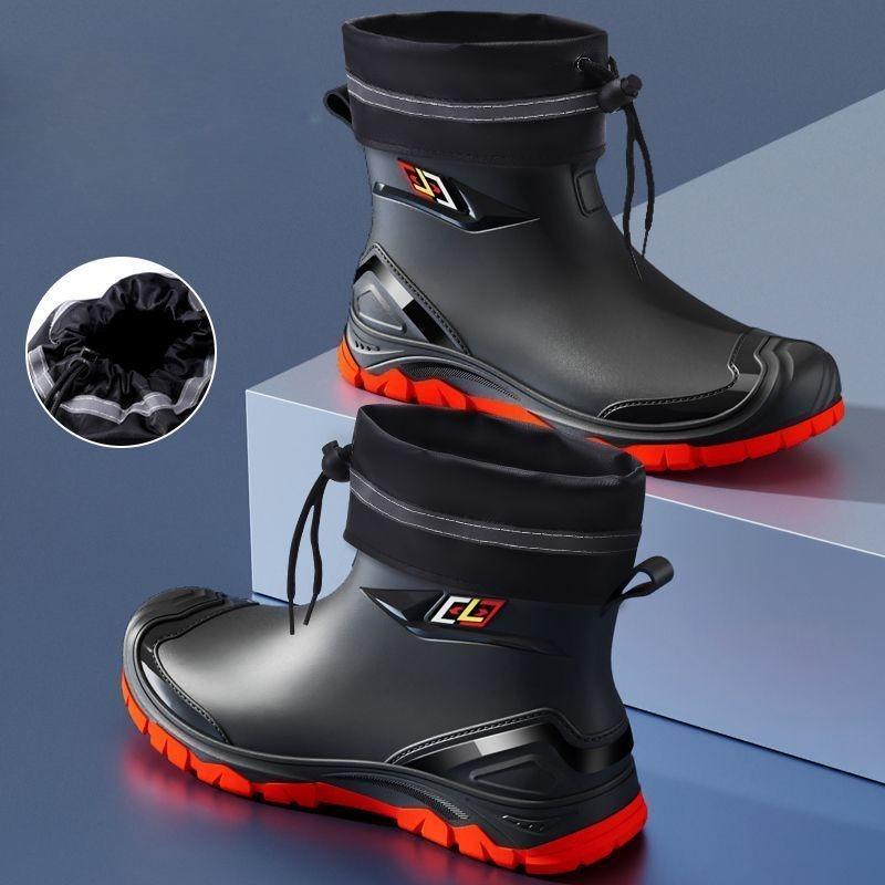 Frühling Herbst Kochen Arbeit Knöchel Herren Gummistiefel Niedriger Absatz Wasserdicht Beständig Angeln Wasser Kunststoff Gummi 2026 Schlamm Herrenschuhe