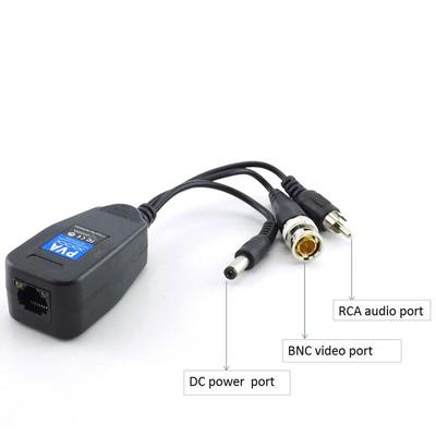 1 Pairs Male BNC Connectors Supply Power Passive Power Video Balun Transceiver for CCTV HD Camera DVR 3 In 1