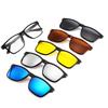 Fashion Magnetic Optical Frame Men Women With 5 Clip On Sunglasses For Myopia Eyeglasses Unisex