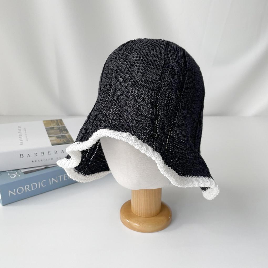 Men's and Women's Daily Bucket Hat Loose Fit Knit Bucket Hat