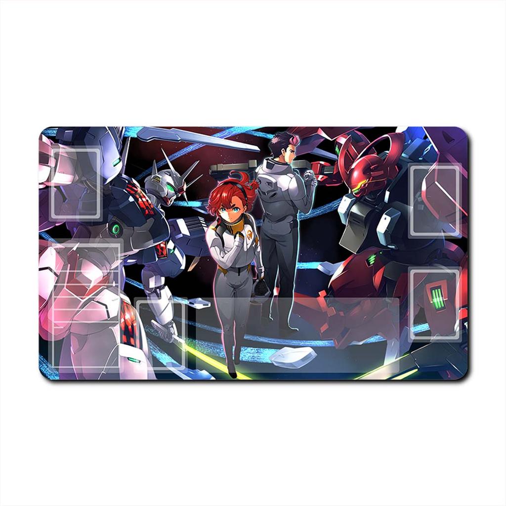 Anime Gundam Card Playmat Waterproof Antislip Desk Mat for TCG Players