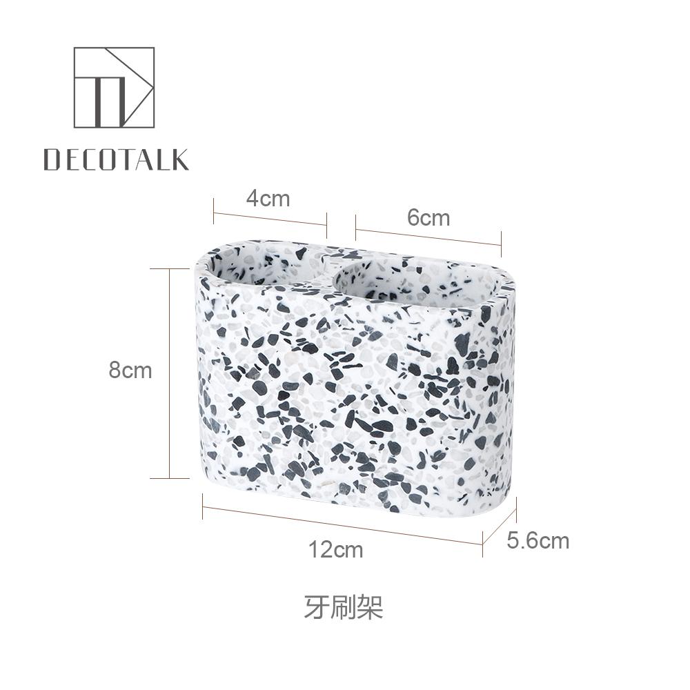 1pc Terrazzo Bathroom Toiletries Toothbrush Cup Soap Dish Lotion Bottle Storage Tray Toothbrush Holder Bathroom Accessories
