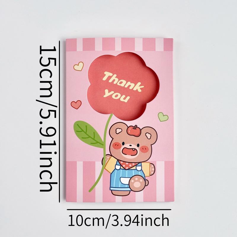 Adorable 3D Flower Cut-out Greeting Card – Handwritten Holiday Wishes