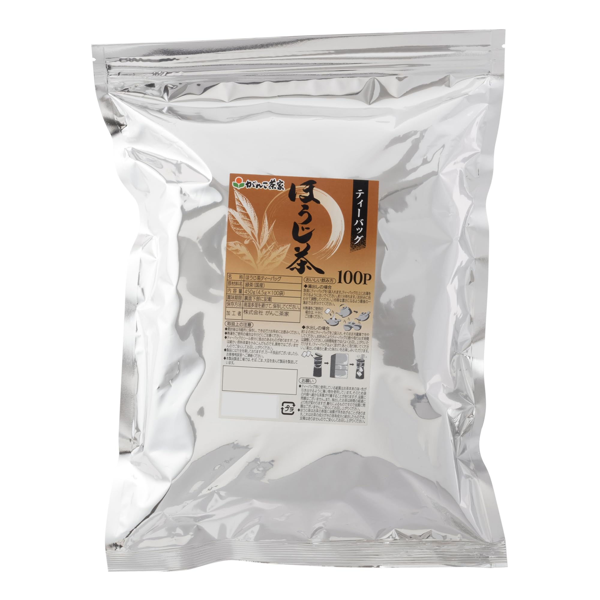 

Ганкочая Коммерческая Ходзича x 100 Освежающий Вкус Холодное Заваривание Японский Чай (Большая емкость/Чайные пакетики/Пакетики по 4,5 г) (Холодный/Горячий) (Использование в офисе/дома)