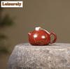 190ml Yixing Purple Clay Teapot Handmade Gold Drawing Xishi Pot Raw Ore Dahongpao Mud Tea Maker Kettle With Infuser Zisha Teaset