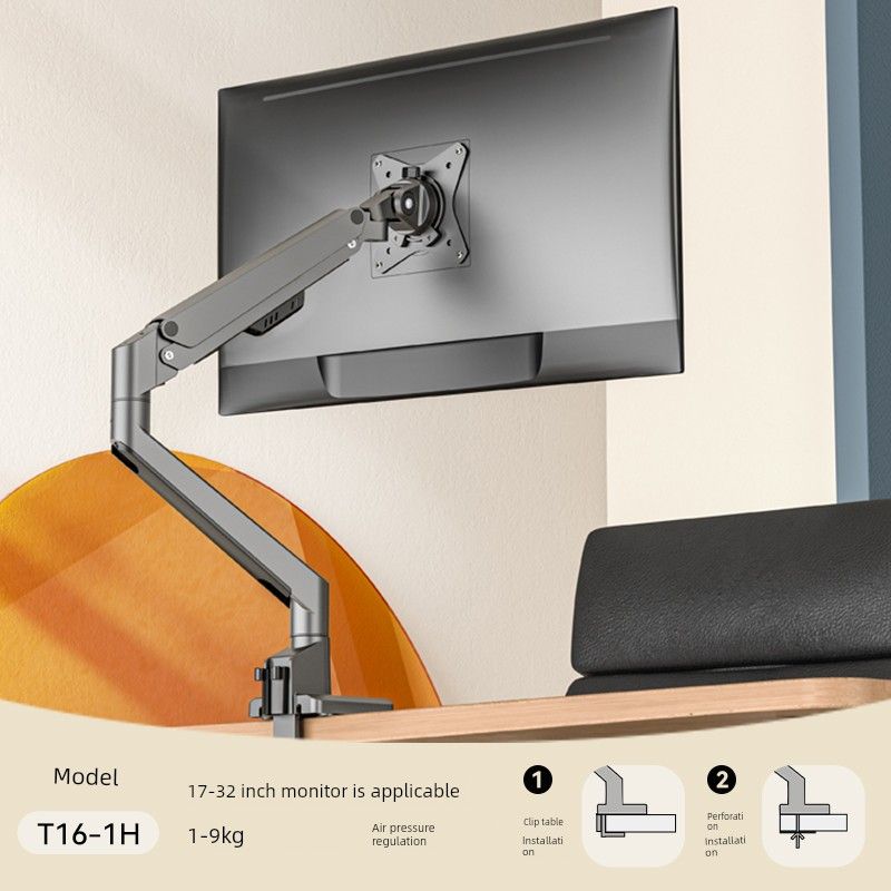 

Songneng T6G Регулируемый настольный компьютерный монитор Pani Grey T16-1H [9kg Bearing Capacity Pneumatic]]