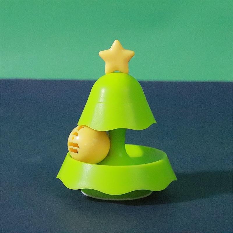 Cat Toys Self-Hi Christmas Tree Sound Bells Cat Turntable Multifunctional Track Light Ball Cat Toys